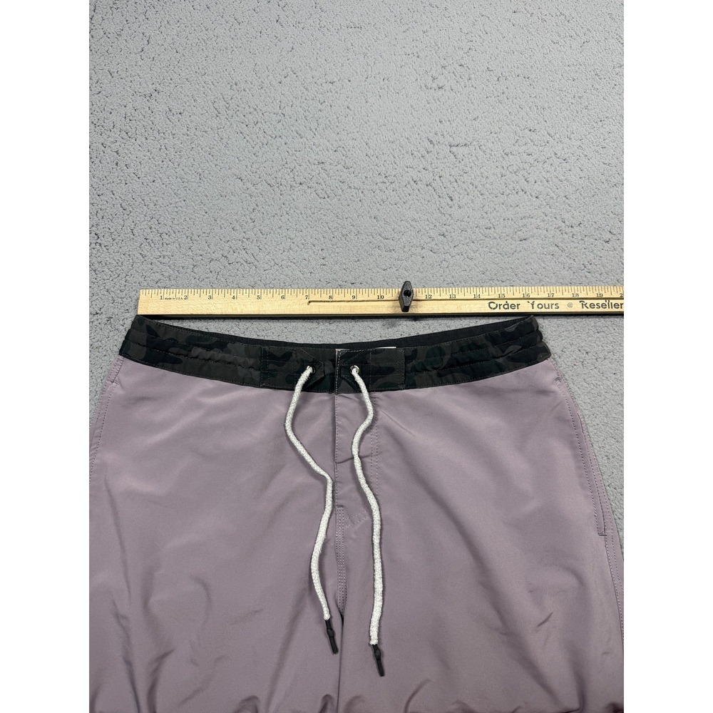 BYLT Board Shorts Mens L Purple Solid Swim Trunks Drawstring Pockets Quick Dry - Picture 3 of 9